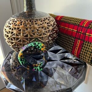 African Print Boat Bangle